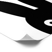 Zwarte Konijn, Bosdieren, Scandinavisch Poster (Hoek)