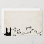 zwarte konijn briefpapier (Voorkant / Achterkant)