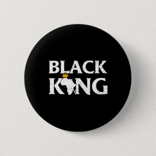 Zwarte Koning Afrikaanse Kaart Zwarte Trots Melani Ronde Button 5,7 Cm