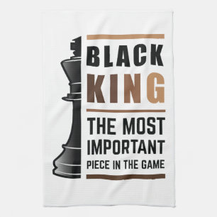 Zwarte Koning De Belangrijkste Stuk In Het Spel 2 Theedoek