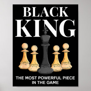 Zwarte Koning De Krachtigste Stuk In Het Spel Che Poster