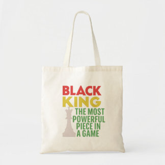Zwarte Koning: Het Krachtigste Stuk Tote Bag