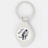 Zwarte Koning Leeuw Sleutelhanger (Voorkant)