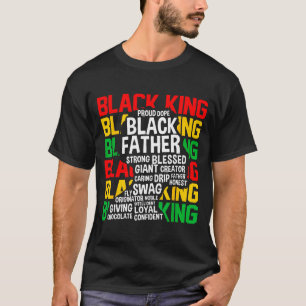 Zwarte Koning Trotse Zwarte Vader Afrika Zwarte Ge T-shirt