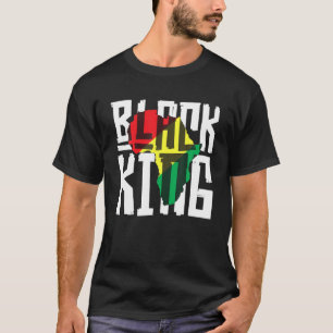 Zwarte koning voor jongens Man Geschiedenis Maand T-shirt