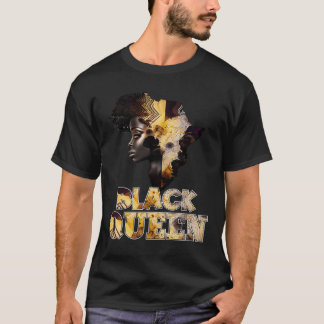 Zwarte Koningin Afro Melanine Afrikaanse Vrouwen Z T-shirt