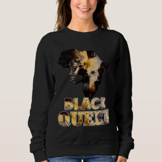 Zwarte Koningin Afro Melanine Afrikaanse Vrouwen Z Trui