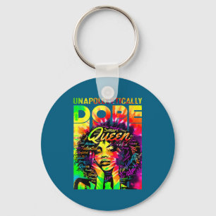 Zwarte Koningin Afro Onverzettelijk Melanine Sleutelhanger