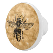 zwarte koningin bij Honeycomb Ceramic Knob.