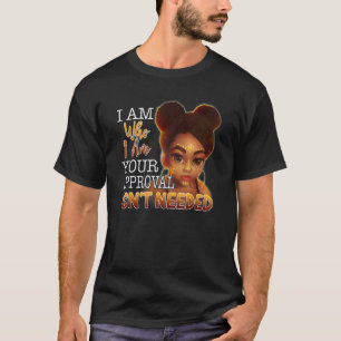 Zwarte Koningin Dame Krullend Natuurlijk Afro Afri T-shirt