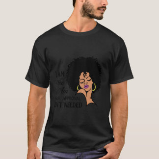 Zwarte Koningin Dame Krullend Natuurlijk Afro Afri T-shirt