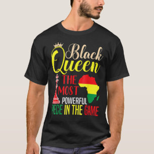 Zwarte Koningin de krachtigste Afrikaanse zwarte p T-shirt