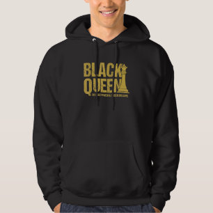 Zwarte koningin de krachtigste griet Melanin Girl Hoodie