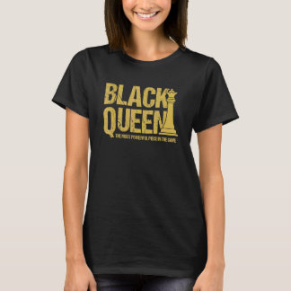 Zwarte koningin de krachtigste griet Melanin Girl T-shirt