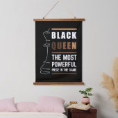 Zwarte Koningin De Krachtigste Stuk In Het Spel 1 Hangend Wandkleed (Slaapkamer)