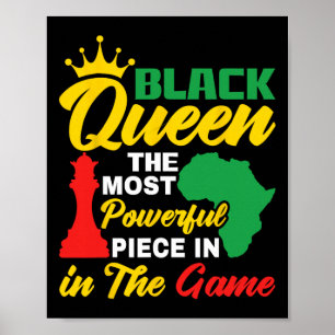 Zwarte Koningin De Krachtigste Stuk In Het Spel Wo Poster