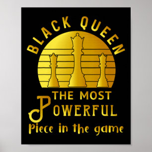 Zwarte Koningin De Krachtigste Stuk In Spel Vrouwe Poster