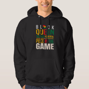 Zwarte Koningin Het Krachtigste Stuk Het Spel Zwar Hoodie