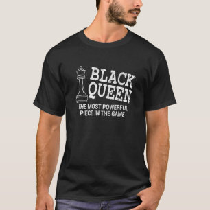 Zwarte koningin het krachtigste stuk speelruimte t-shirt