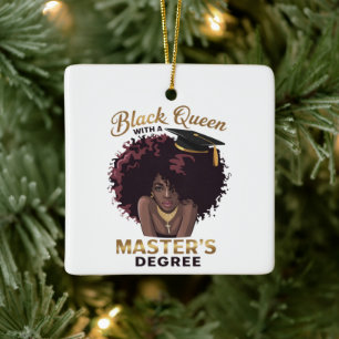 Zwarte Koningin Masterdiploma Schattige Afstudeerc Keramisch Ornament