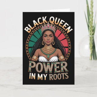 Zwarte Koningin Melanine Geschiedenis Juneteenth T Kaart