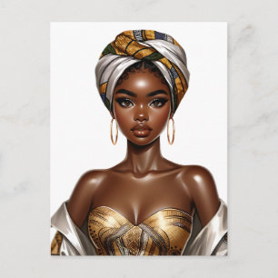 Zwarte koningin melanine Sista Afro-Amerikaanse sc Feestdagenkaart