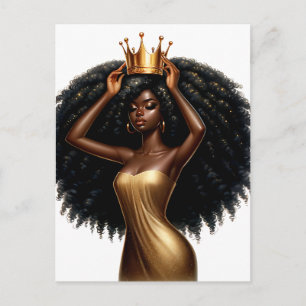 Zwarte koningin melanine Sista Afro-Amerikaanse sc Feestdagenkaart