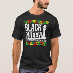 Zwarte koningin met de krachtigste schaap Afrikaan T-shirt