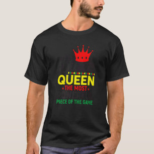 Zwarte koningin op schaakspel Gamingprijs T-shirt