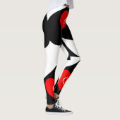 Zwarte koningin van de schoppen Red Heart Thunder_ Leggings (Rechts)