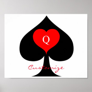 Zwarte koningin van de schoppen Red Heart Thunder_ Poster