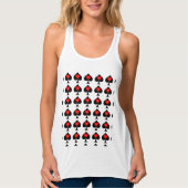 Zwarte koningin van de schoppen Rode Heart Thunder Tanktop (Voorkant)