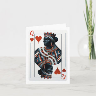 Zwarte Koningin Van Harten Kaartspel Trots Zwart V Kaart
