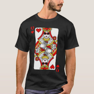 Zwarte Koningin Van Harten Poker Casino Game T-shirt