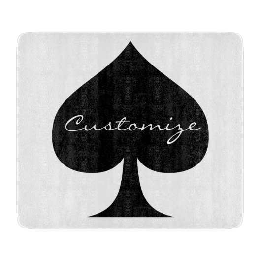 Zwarte koningin van schoppen Thunder_Cove Snijplank (Voorkant)