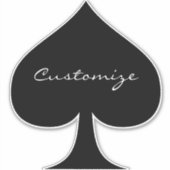 Zwarte koningin van schoppen Thunder_Cove Sticker (Voorkant)