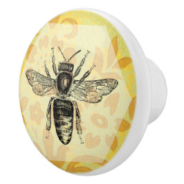  zwarte koningin W/Zonnebloemachtergrond Keramische Knop