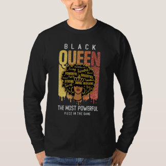 Zwarte-koninginnengeschiedenis feb voor vrouwen st t-shirt