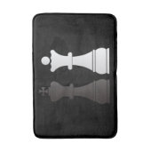 Zwarte koningskoninginnenstukken badmat (Voorkant Verticaal)