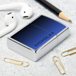 Zwarte Koninklijke Blauwe Ombre Aangepaste Naam