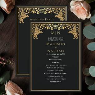 Zwarte Koninklijke Leeuw Middeleeuws Zwaard Weddin Programma