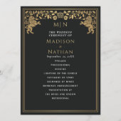 Zwarte Koninklijke Leeuw Middeleeuws Zwaard Weddin Programma (Voorkant)