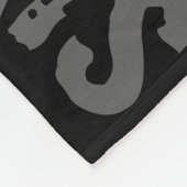 Zwarte koolsteengrijs, ijskblauw bindmiddel Collag Fleece Deken (Hoek)