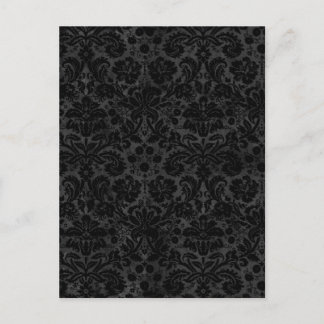Zwarte koolstof Damask Briefkaart