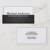 zwarte koolstof | Wit Visitekaartje (Voorkant / Achterkant)