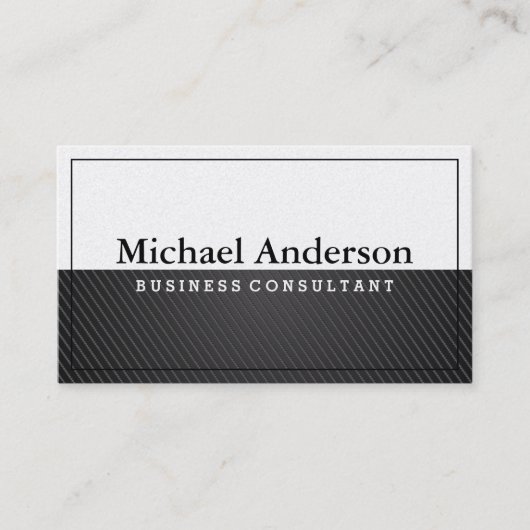 zwarte koolstof | Wit Visitekaartje (Voorkant)