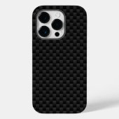 Zwarte koolstofvezel automobieltextiel Case-Mate iPhone case (Achterkant)