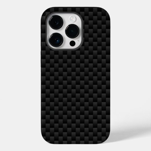 Zwarte koolstofvezel automobieltextiel Case-Mate iPhone case (Achterkant)