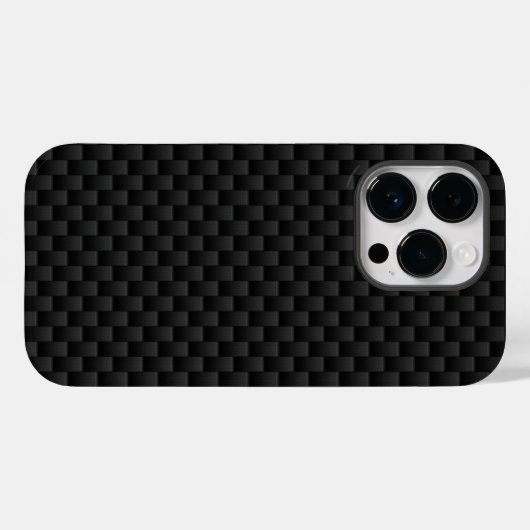 Zwarte koolstofvezel automobieltextiel Case-Mate iPhone case (Achterkant (horizontaal))