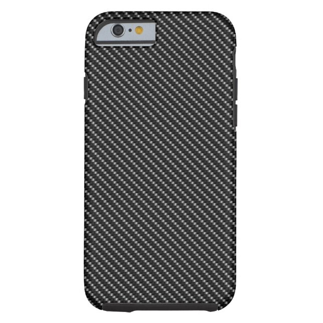 Zwarte koolstofvezel Basis Case-Mate iPhone Case (Achterkant)